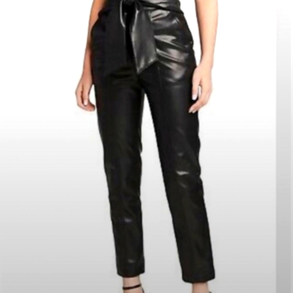 Young Fabulous And Broke Faux Leather Wide Belted Ankle Pants Size Small - Picture 1 of 15